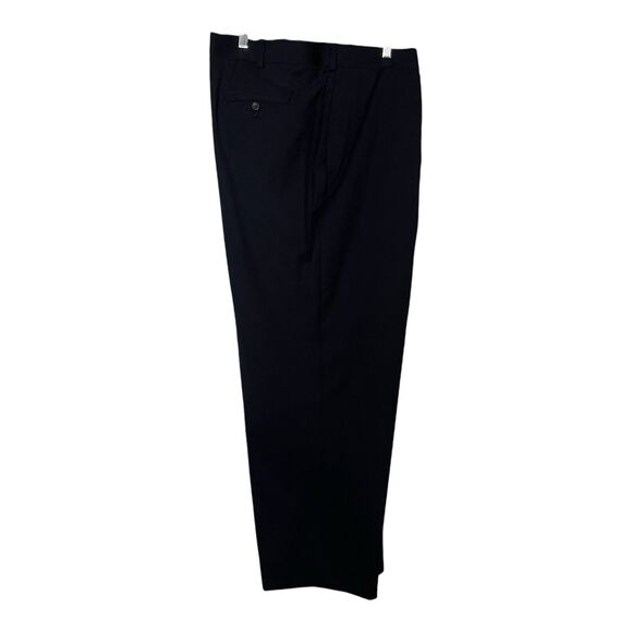 Joseph & Feiss Men’s 100% Wool Navy Blue Dress Pants Size 52R Flat Front - Picture 3 of 15